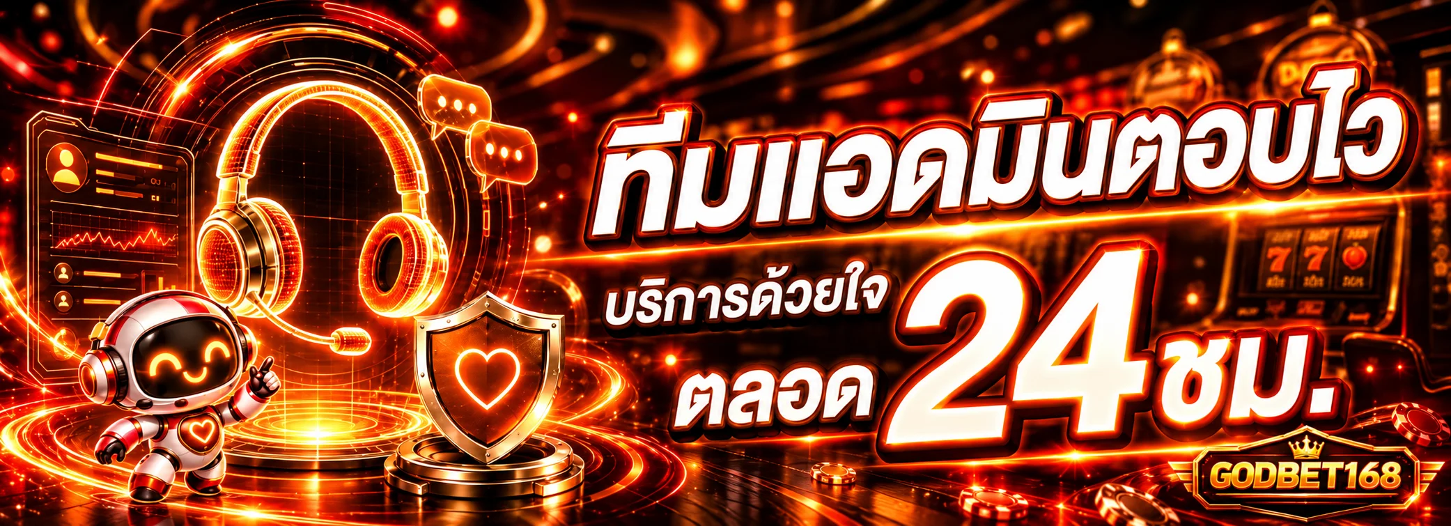 ทีมดูแล GODBET168 พร้อมบริการตลอด 24 ชั่วโมง